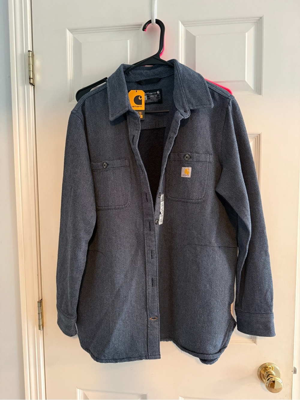 Carhartt Navy Heather Button-Up Shirt Jacket - Picture 4 of 4